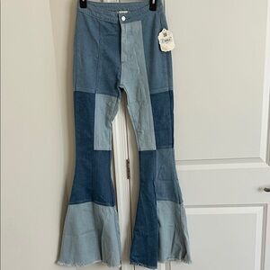 Altar’d State Patchwork Flare Jeans